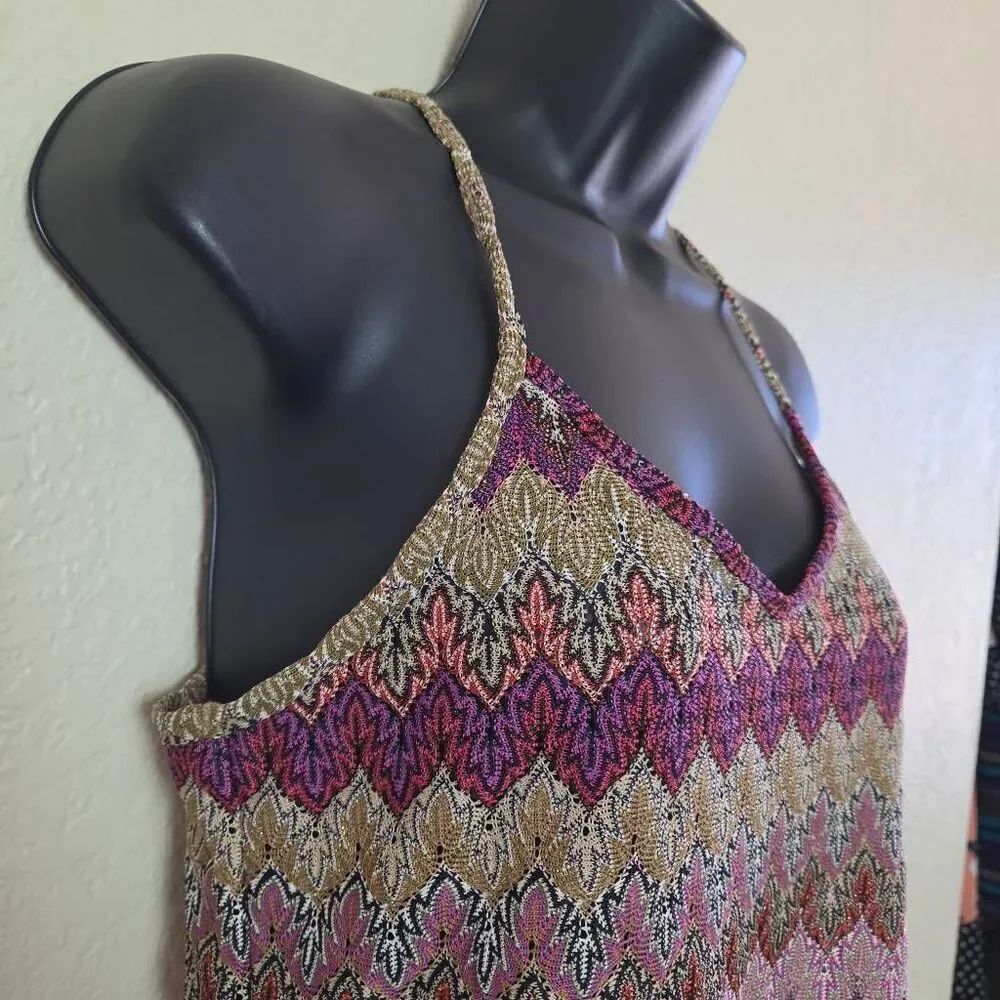 Angie Chevron Knit Racerback Tank Top - Picture 2 of 7